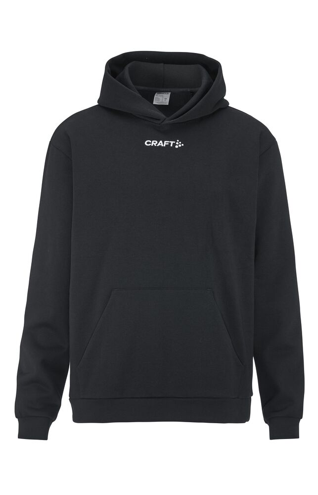 Hoodie Baumwolle ohne Reissverschluss schwarz