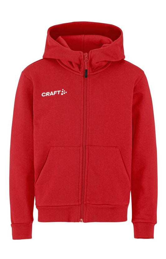 Hoodie Baumwolle mit Reissverschluss rot