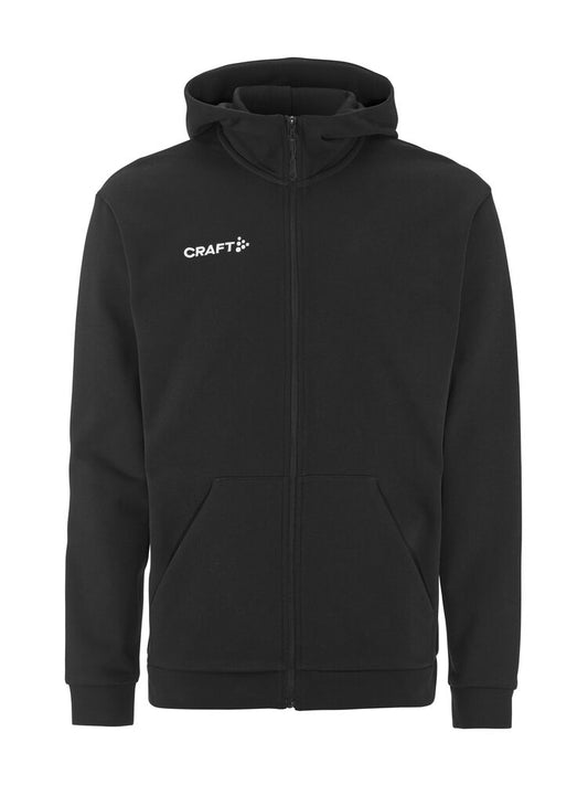 Hoodie Baumwolle mit Reissverschluss schwarz